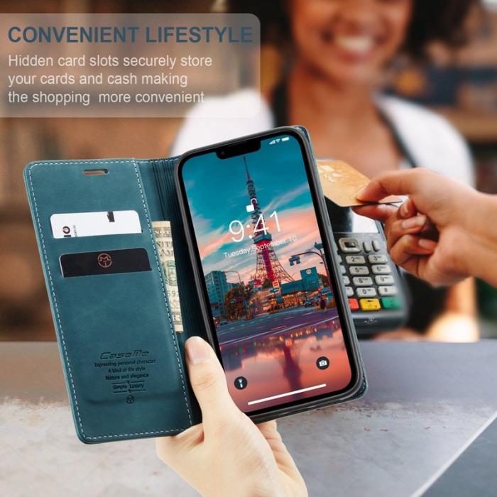 Caseme - CASEME 013 Flip Case för iPhone 14 Plus 6.7 tum Grön