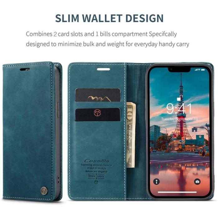 Caseme - CASEME 013 Flip Case för iPhone 14 Plus 6.7 tum Grön