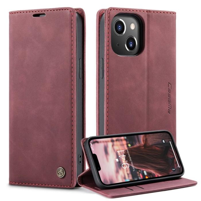 Caseme - CASEME 013 Flip Case för iPhone 14 Plus 6.7 tum Röd