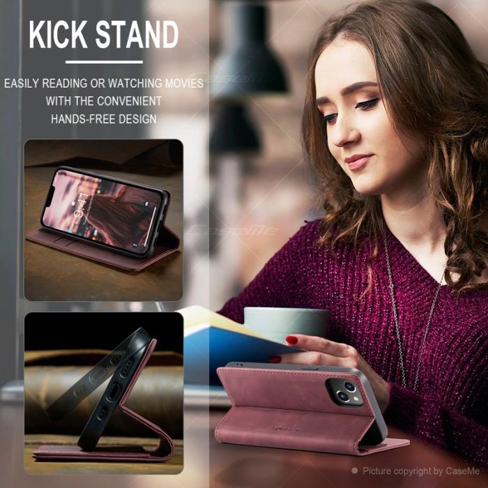 Caseme - CASEME 013 Flip Case för iPhone 14 Plus 6.7 tum Röd