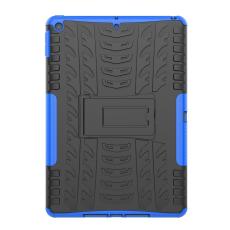OEM - Anti-slip Hybridskal med Stativ för iPad 10.2" 2019 - Svart/Blå