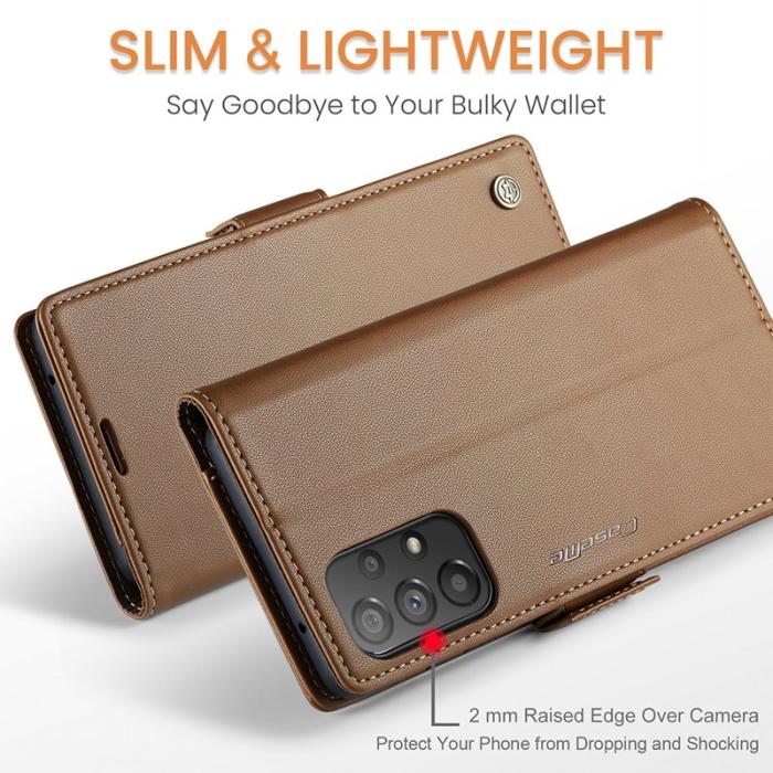 Caseme - CASEME Plånboksfodral Konstläder för Samsung Galaxy A53 5G - Brun