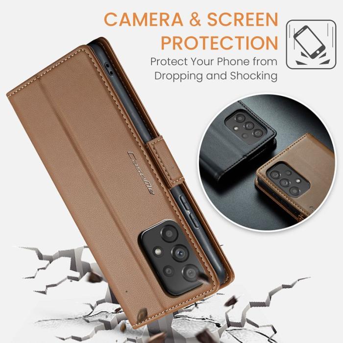 Caseme - CASEME Plånboksfodral Konstläder för Samsung Galaxy A53 5G - Brun
