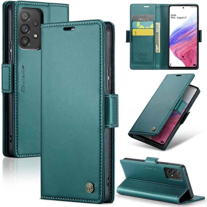 Caseme - CASEME Plånboksfodral Konstläder för Samsung Galaxy A53 5G - Grön