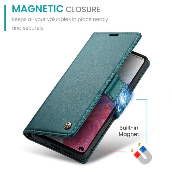 Caseme - CASEME Plånboksfodral Konstläder för Samsung Galaxy A53 5G - Grön