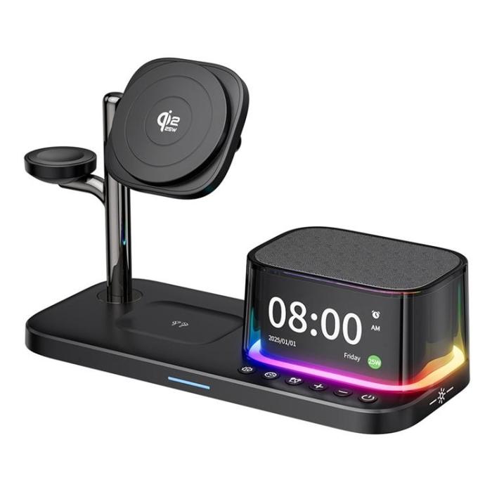 A-One Brand - Qi2.2 Magnetisk Trådlös Laddare 25W Apple Watch/iPhone/Airpods C09PLUS - Svart