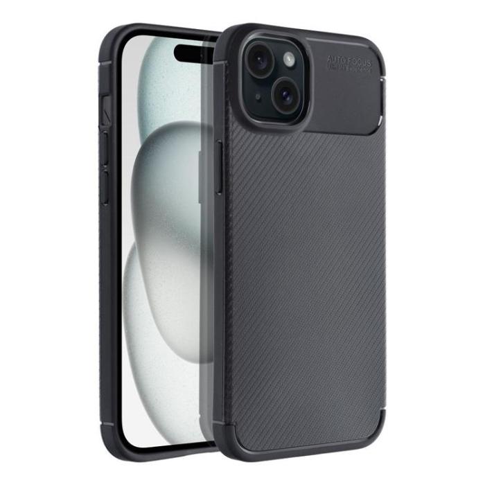 OEM - iPhone 15 Plus Mobilskal Carbon Premium - Svart