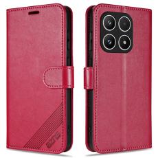 AZNS - AZNS Xiaomi 15T Pl&aring;nboksfodral Anti-Scratch Konstl&auml;der - R&ouml;d