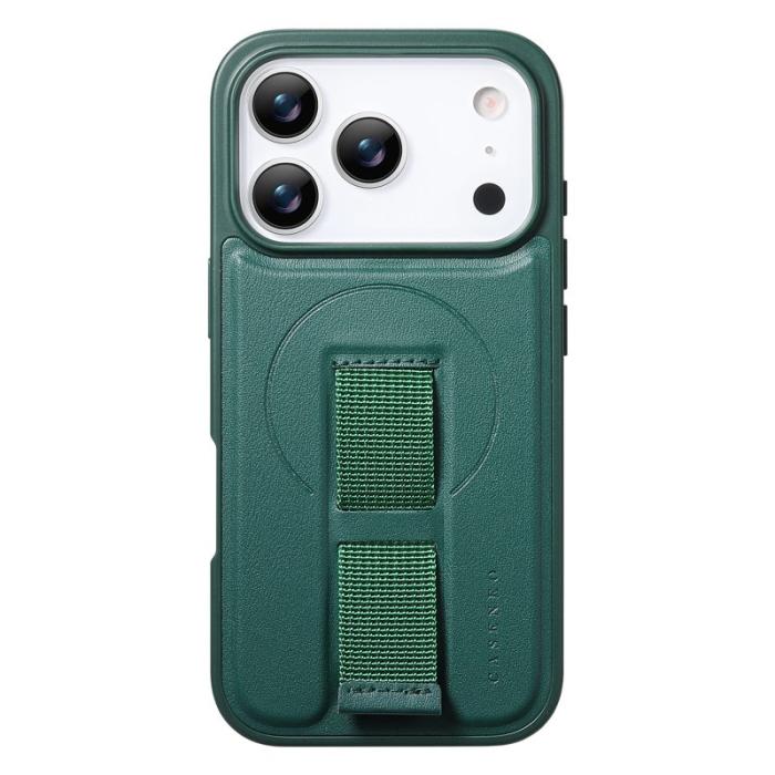 CASENEO - CASENEO iPhone 17 Pro Fodral Magnetiskt KonstLäder - Grön