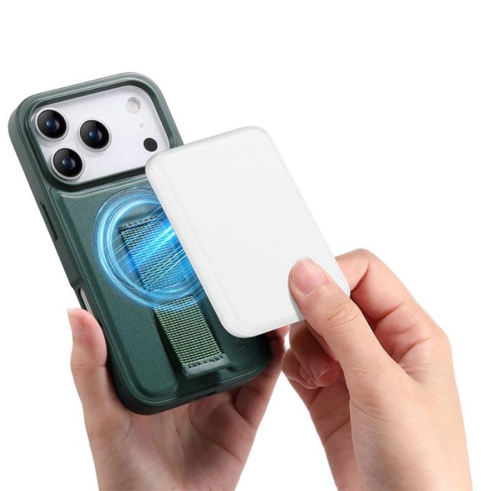 CASENEO - CASENEO iPhone 17 Pro Fodral Magnetiskt KonstLäder - Grön