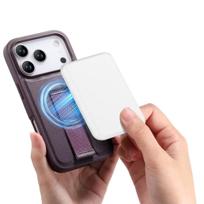 CASENEO - CASENEO iPhone 17 Pro Fodral Magnetiskt KonstLäder - Lila