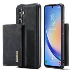 DG.MING - DG.MING Samsung Galaxy A34 5G Konstl&auml;der Pl&aring;nboksfodral Svart