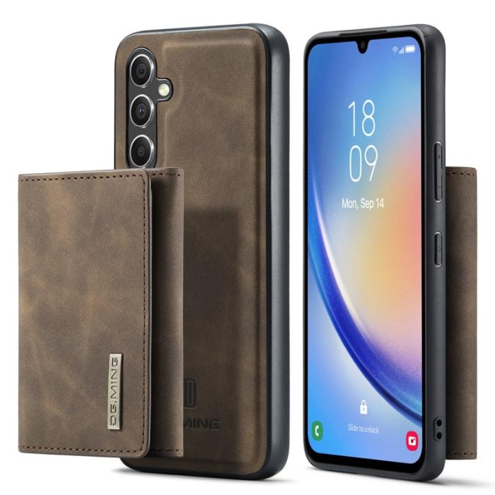 DG.MING - DG.MING Samsung Galaxy A34 5G Konstläder Plånboksfodral Brun