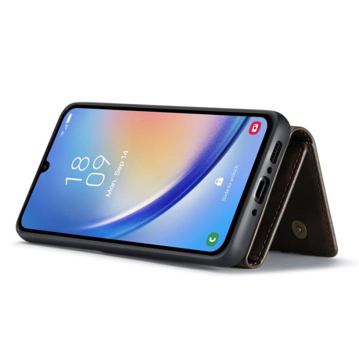 DG.MING - DG.MING Samsung Galaxy A34 5G Konstläder Plånboksfodral Brun