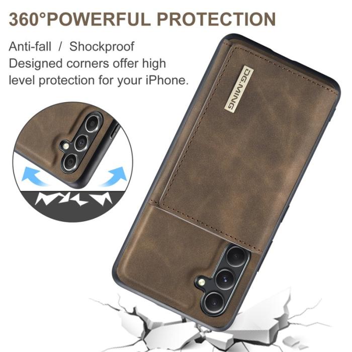 DG.MING - DG.MING Samsung Galaxy A34 5G Konstläder Plånboksfodral Brun