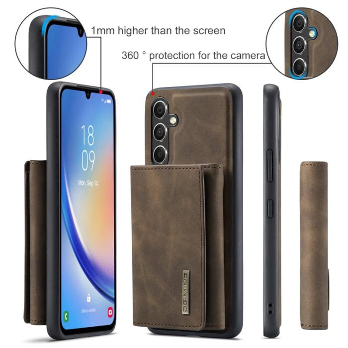 DG.MING - DG.MING Samsung Galaxy A34 5G Konstläder Plånboksfodral Brun