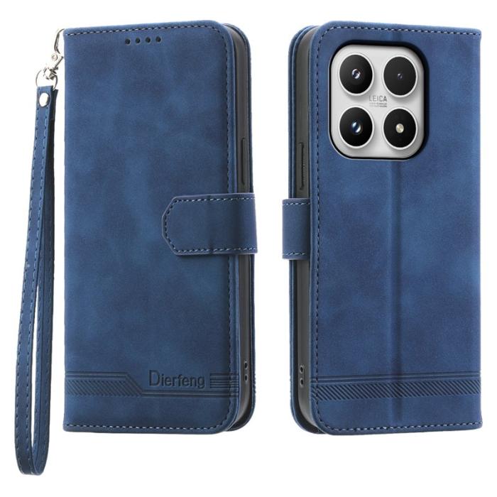 DIERFENG - DIERFENG DF-03 för Xiaomi 17 Plånboksfodral Konstläder - Blå