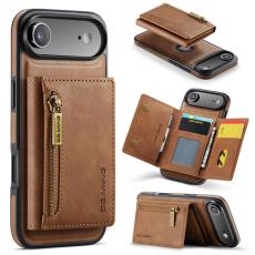 DG.MING - DG.MING M5 Series iPhone Air Pl&aring;nboksfodral Konstl&auml;der Magnetiskt Brun