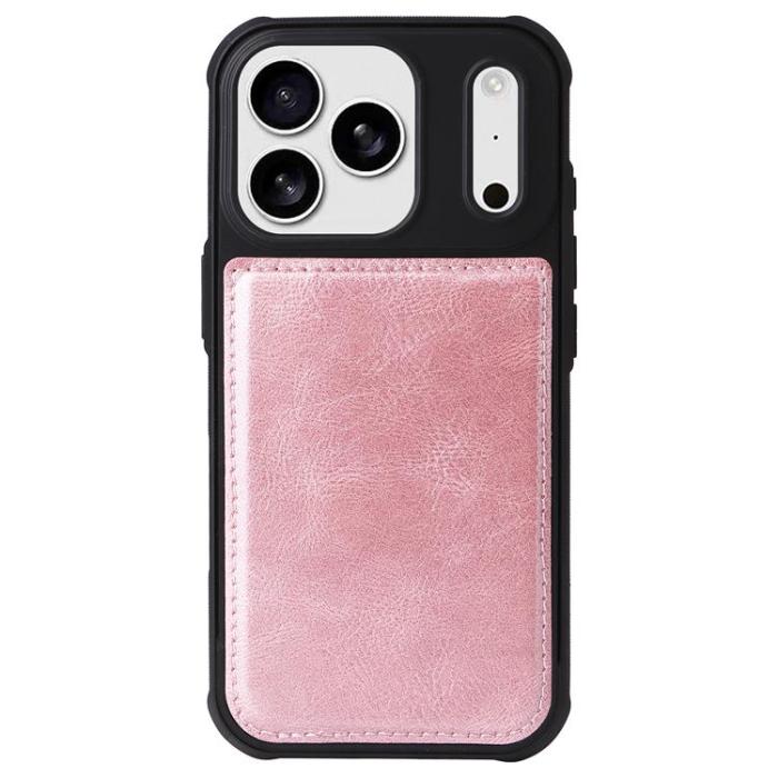 A-One Brand - iPhone 17 Pro Plånboksfodral Detachable korthållare - Roséguld