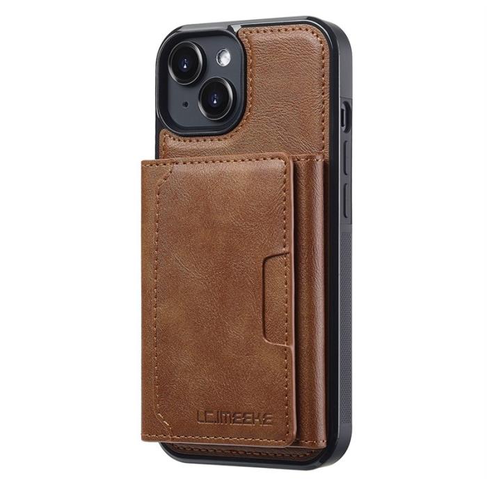 LC.imeeke - LC.IMEEKE L5 iPhone 13 Fodral KonstLäder - Brun
