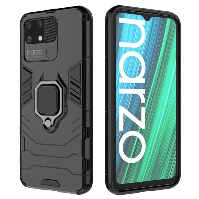 OEM - Realme Narzo 50A Skal Ring Armor - Svart