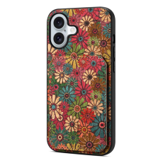 A-One Brand - iPhone 17 Mobilskal Korthållare Blommor - Vår / Grön