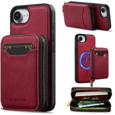LC.imeeke - LC.IMEEKE L6 iPhone 16e Pl&aring;nboksfodral Konstl&auml;der - R&ouml;d