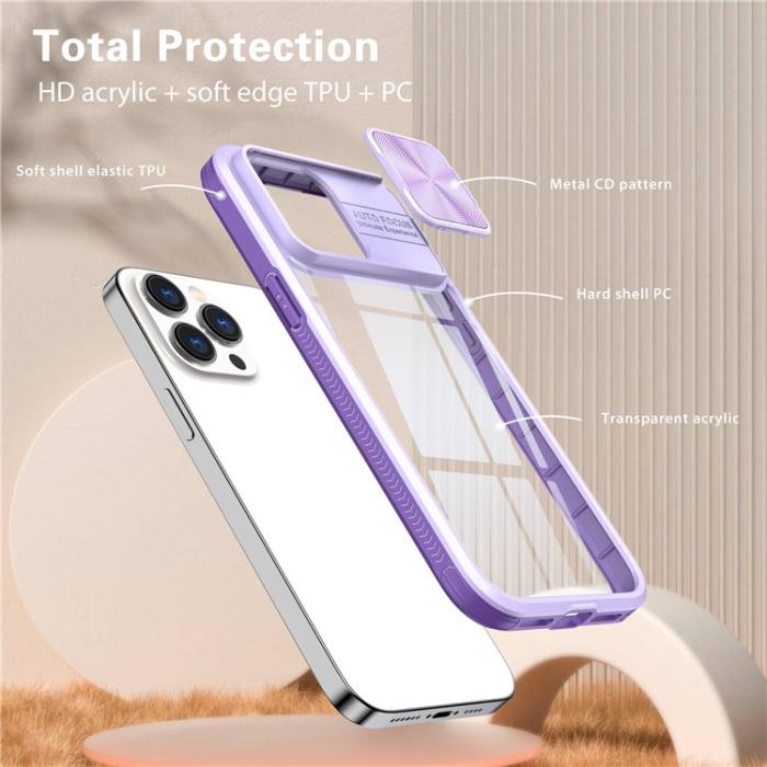 OEM - iPhone 14 Plus Skal Camera Slider - Lila