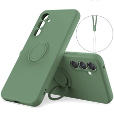 A-One Brand - Galaxy A17 5G Mobilskal Med Kickstand Silikon - Grön