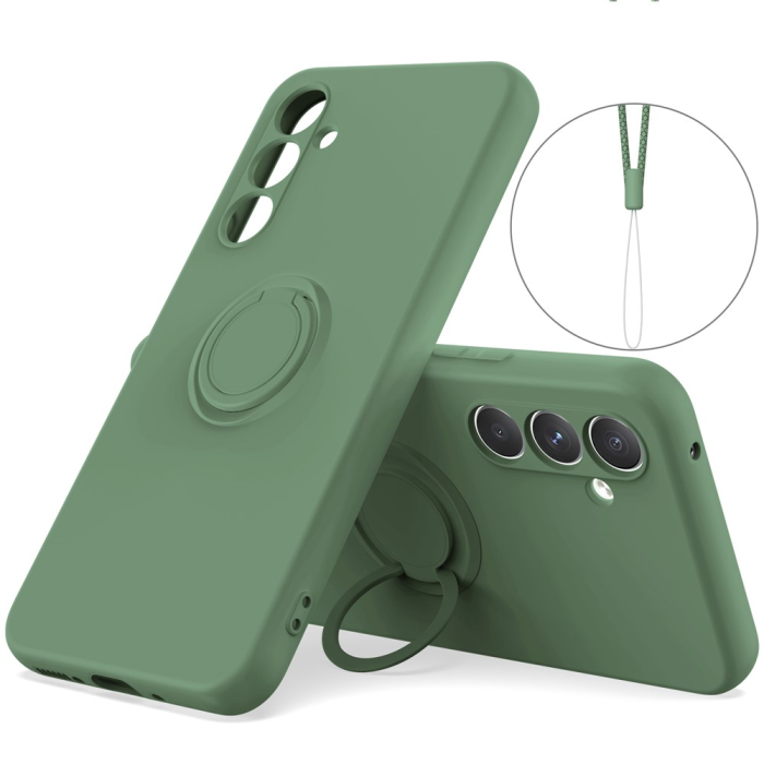 A-One Brand - Galaxy A17 5G Mobilskal Med Kickstand Silikon - Grön