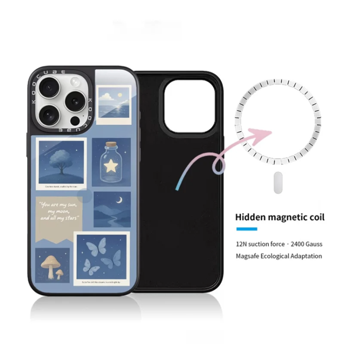 A-One Brand - iPhone 15 Pro Max Mobilskal MagSafe Aluminium Silikon