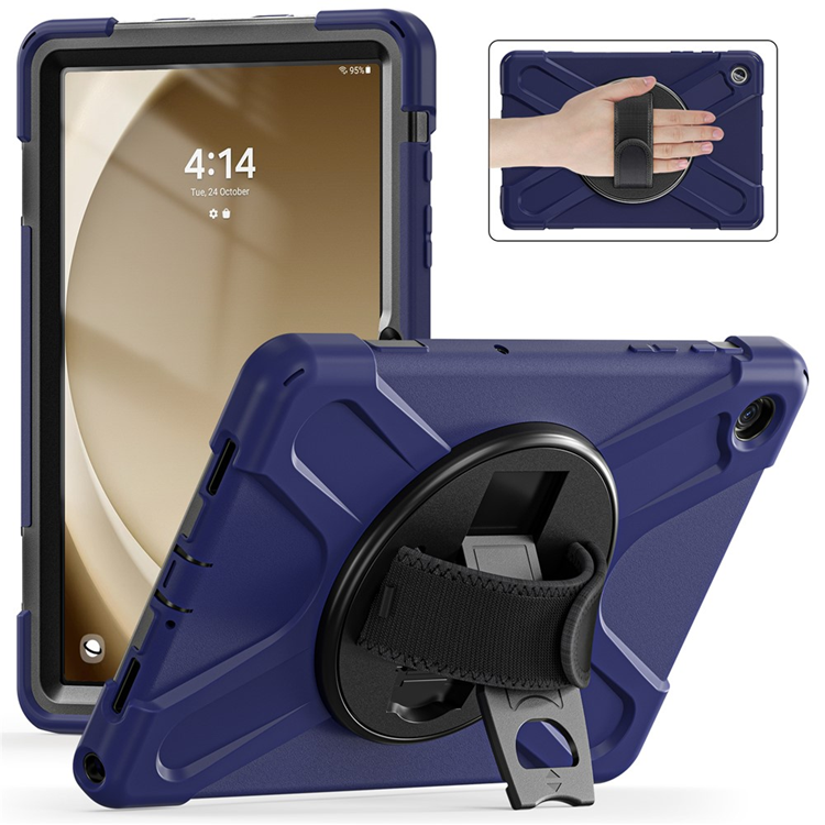 Galaxy Tab A9 Plus Mobilskal Silikon Rotary Kickstand (Marinblå) | 2353 | AlltMobil