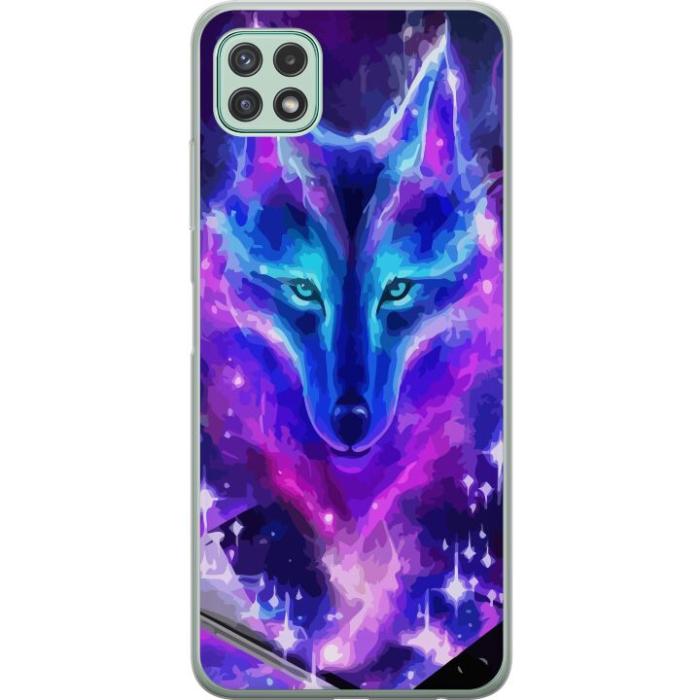 iSecrets - Mobilskal till Samsung Galaxy A22 5G med Neon Varg