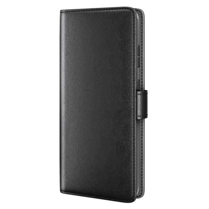 A-One Brand - Folio Flip Äkta Läder Plånboksfodral Galaxy A13 4G - Svart