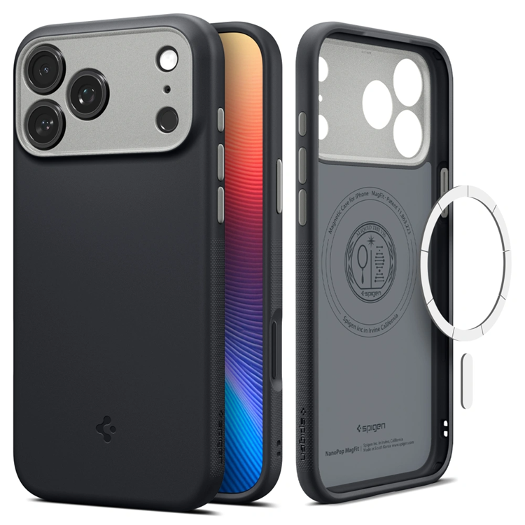 Spigen Mobilskal för Apple iPhone 17 Pro MagSafe Nano Pop - Svart Sesam | 2353 | AlltMobil