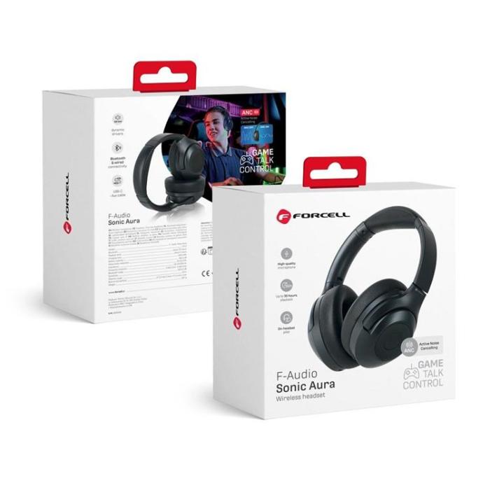 Forcell - Forcell Hörlurar Over-ear Trådlösa ANC Sonic Aura F Audio - Svart