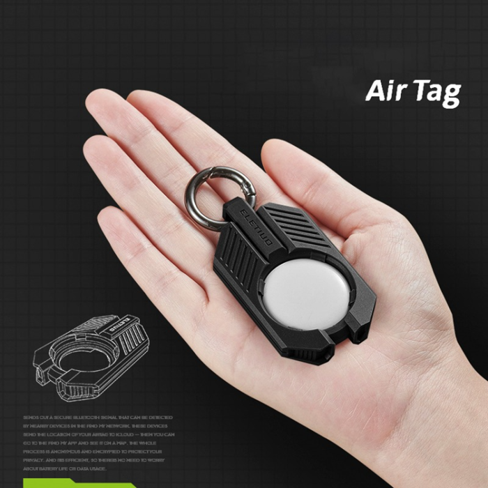OEM - Airtag Skal Eletiuo Anti-Lost spänne - Svart