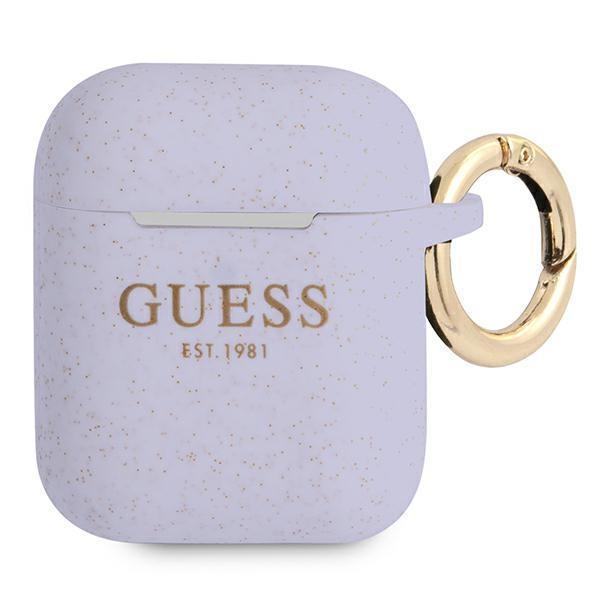 Guess Silicone Glitter Skal AirPods - Lila | 2353 | AlltMobil