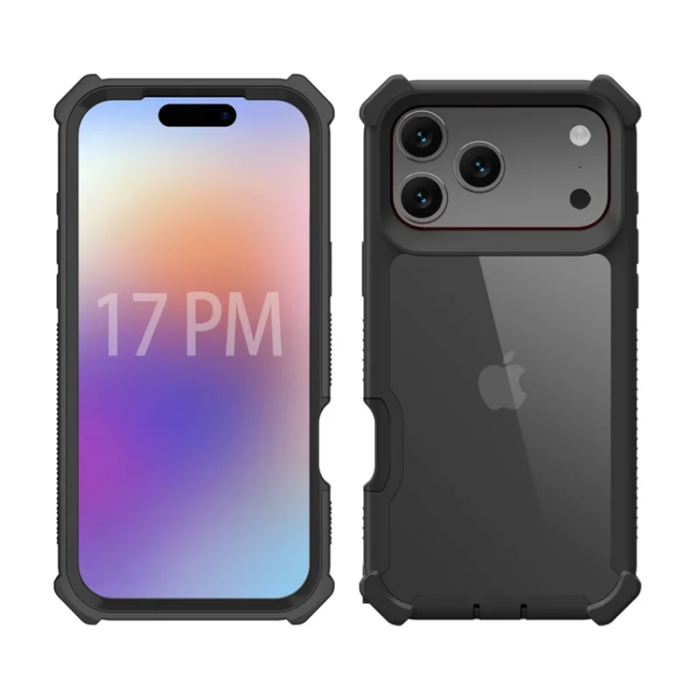 A-One Brand - iPhone 17 Pro Max Mobilskal TPU + PC Shockproof - Svart