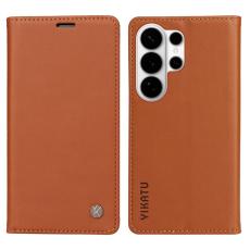 YIKATU - YIKATU Samsung Galaxy S26 Ultra Skal PU L&auml;der - Brun