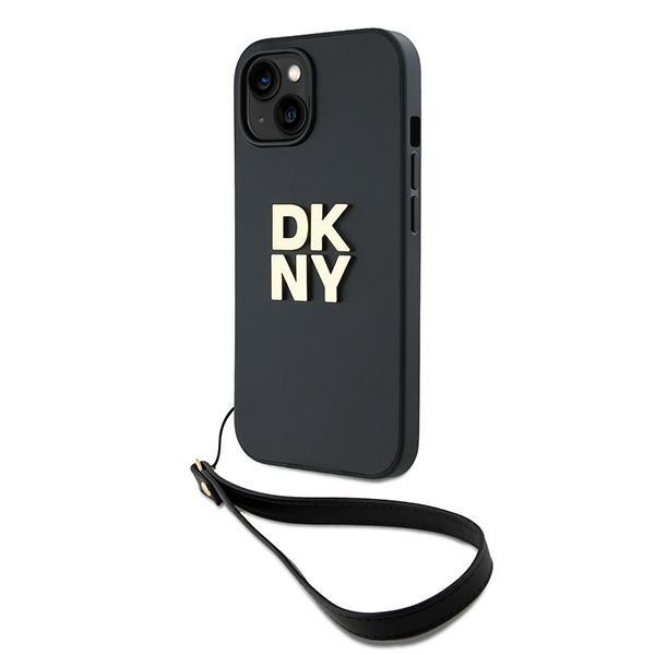 DKNY iPhone 15 Plus Mobilskal Wrist Strap Stock Logo - Svart | 2353 | AlltMobil