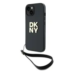 DKNY - DKNY iPhone 15/14/13 Mobilskal Wrist Strap Stock Logo - Svart
