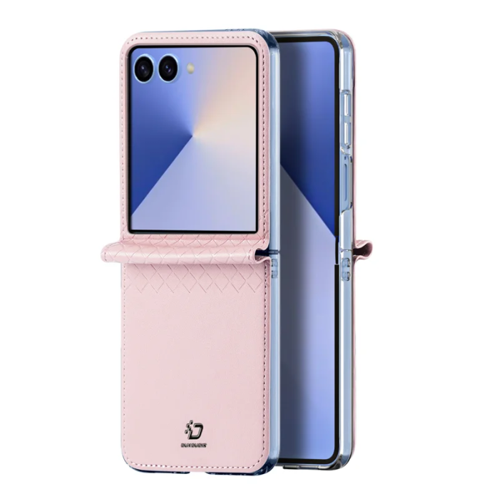 Dux Ducis - Dux Ducis Galaxy Z Flip 7 Mobilskal Läder Bril - Rosa