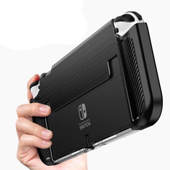 UTGATT - Carbon TPU Skal Nintendo Switch OLED - Svart