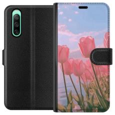 iSecrets - Plånboksfodral till Sony Xperia 10 IV med Rosa Tulpaner