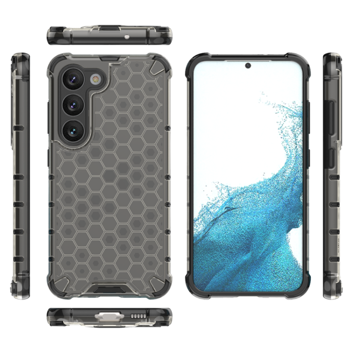 OEM - Galaxy S23 Plus Mobilskal Honeycomb Armored Hybrid - Svart