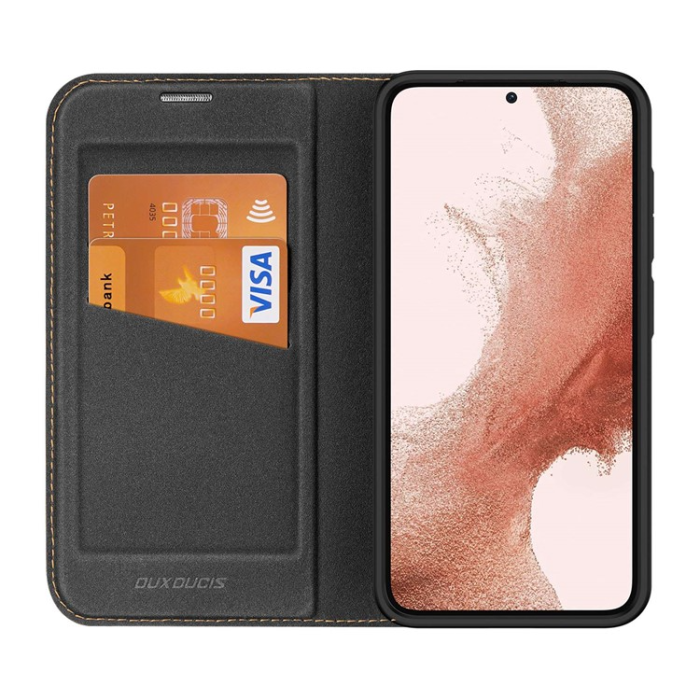 Dux Ducis - Dux Ducis Galaxy S23 Plånboksfodral Skin X2 Magnetic - Svart