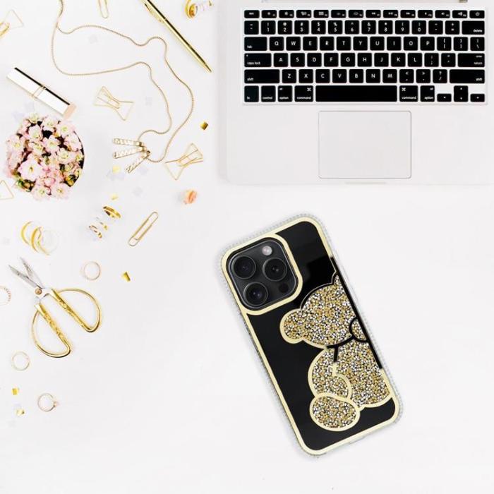 OEM - iPhone 7/8/SE (2020/2022) Mobilskal Teddy Bear - Guld
