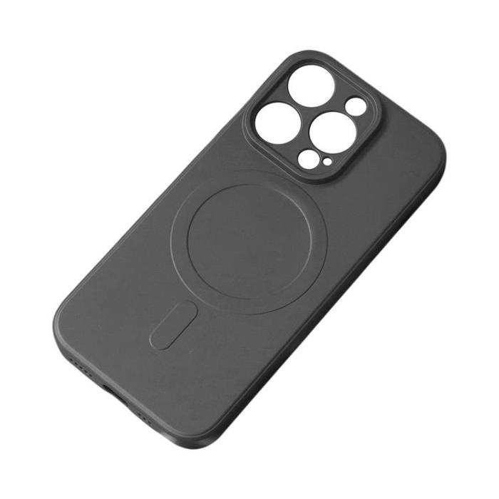 OEM - iPhone 15 Pro Mobilskal MagSafe Silikon - Svart