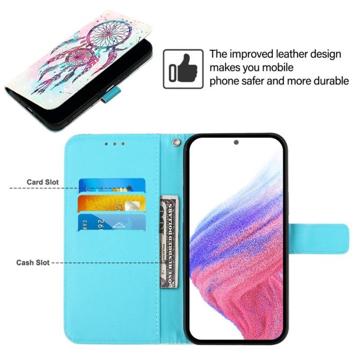 OEM - Samsung Galaxy S26 Ultra Fodral Äkta Läder Mönster - Färgglad Vindklang
